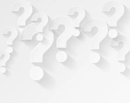 Pattern of white question marks in various sizes on light gray background, symbolizing frequently asked questions and common inquiries about mental health services and insurance coverage