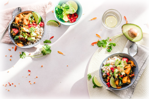 Image of very colorful and healthy looking salads.